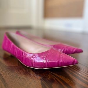 Rowen Fuchsia Hot Pink Pointy Flats, Size 7.5